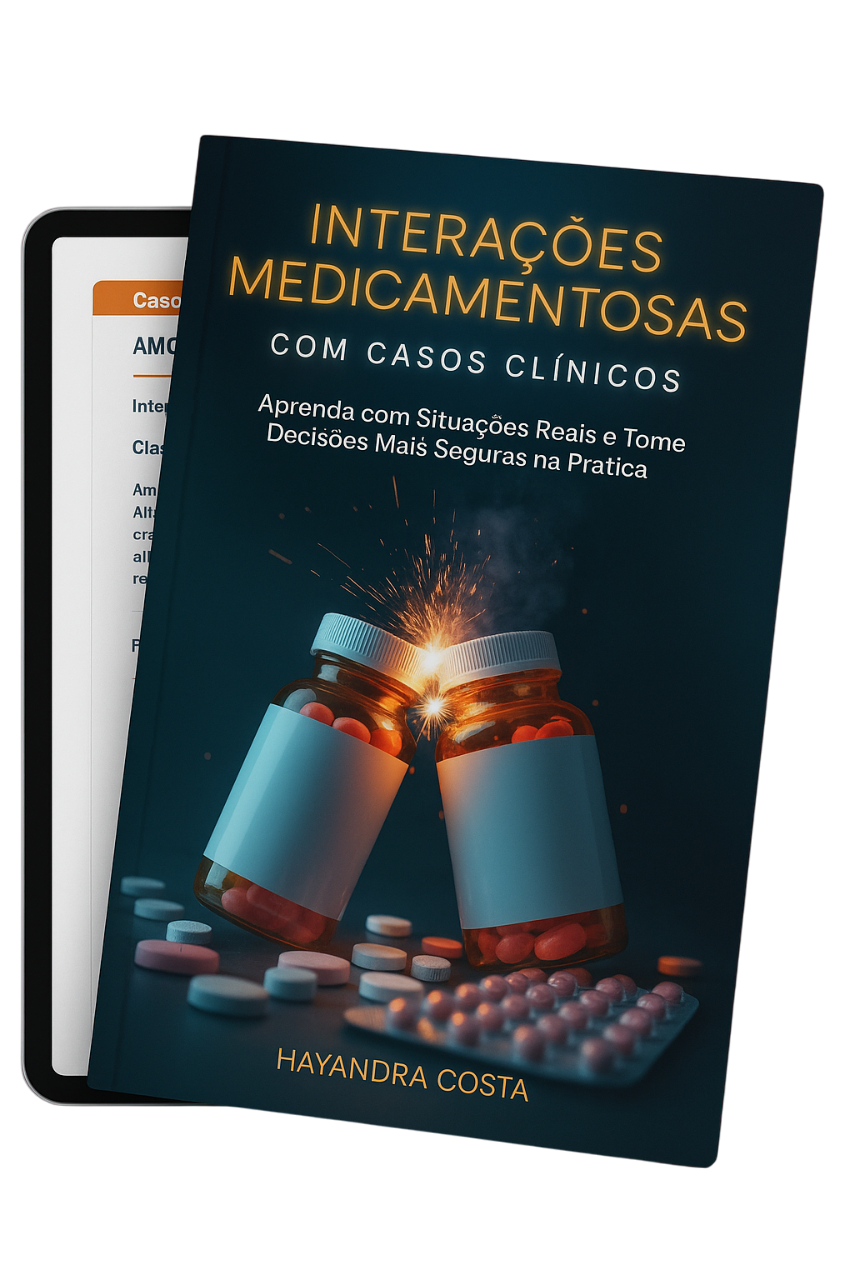 Mockup do livro Interações Medicamentosas com Casos Clínicos